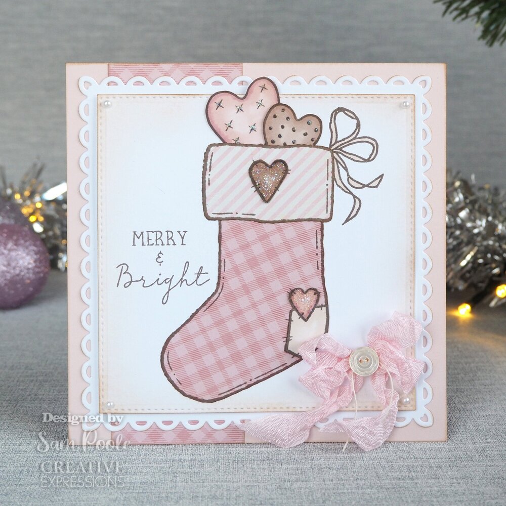 Creative Expressions Sam Poole Clear Stamp A6 Sweet Stocking (CEC1004) (OUTLET)