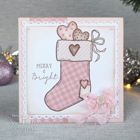 Creative Expressions Sam Poole Clear Stamp A6 Sweet Stocking (CEC1004) (OUTLET)
