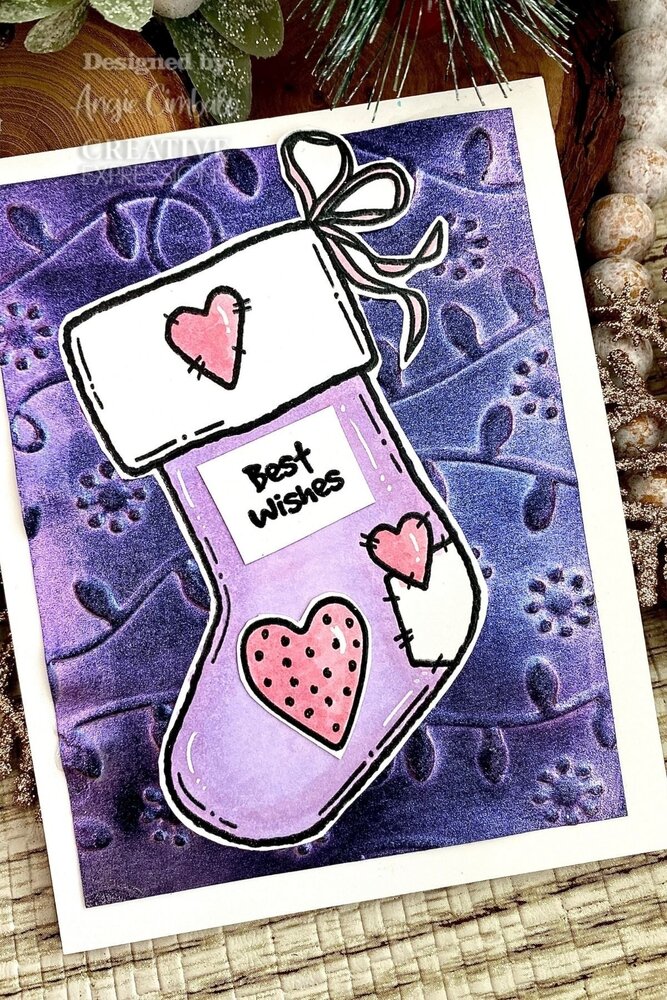Creative Expressions Sam Poole Clear Stamp A6 Sweet Stocking (CEC1004) (OUTLET)