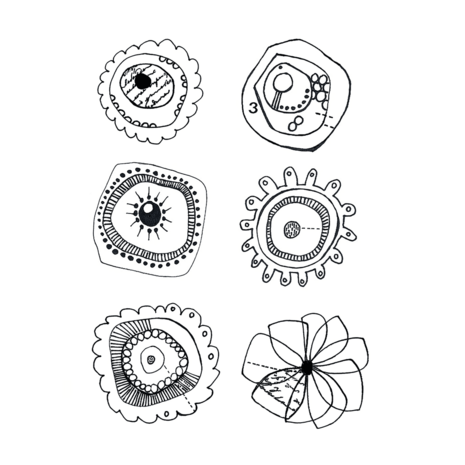 Crafty Individuals Floral Abstractions Blooms Unmounted Rubber Stamps (CI-632) (OUTLET)