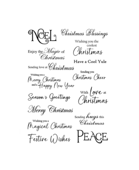 Crafty Individuals Christmas Sentiments Unmounted Rubber Stamps (CI-614) (OUTLET)