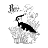 Crafty Individuals B is for Bird Unmounted Rubber Stamps (CI-602) (OUTLET)