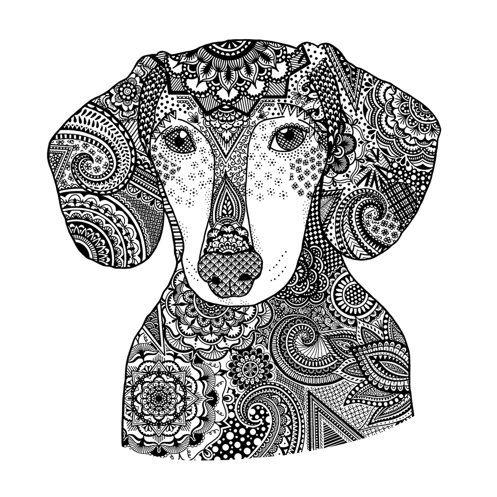 Crafty Individuals Happy Sausage Dog Unmounted Rubber Stamps (CI-592) (OUTLET)