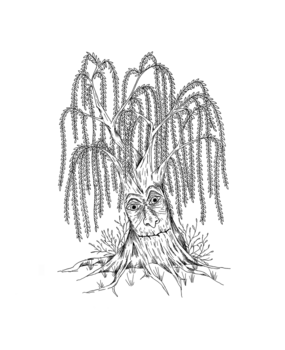 Crafty Individuals Wishing Willow Unmounted Rubber Stamps (CI-581) (OUTLET)