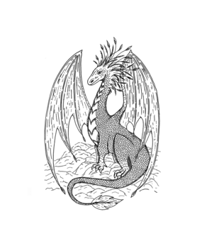 Crafty Individuals Gentle Dragon Unmounted Rubber Stamps (CI-580) (OUTLET)