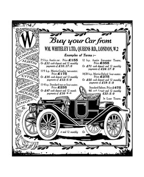 Crafty Individuals Vintage Vehicle Unmounted Rubber Stamps (CI-325) (OUTLET)