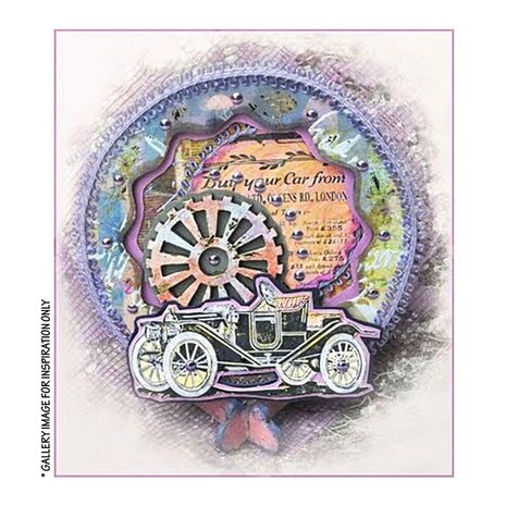 Crafty Individuals Vintage Vehicle Unmounted Rubber Stamps (CI-325) (OUTLET)