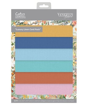 Crafter's Companion Venetian Grace A4 Luxury Linen Card Pack (VEG-LINEN-A4) (OUTLET)