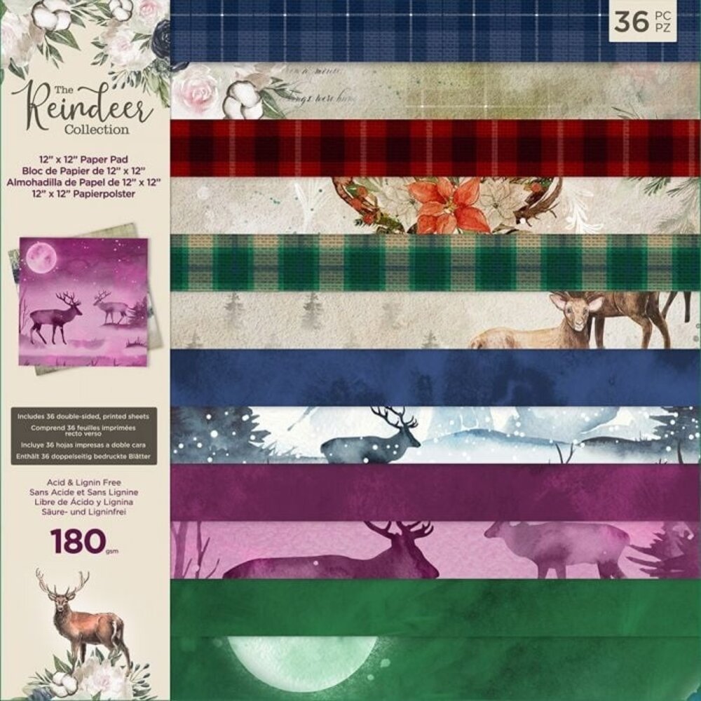 Crafter's Companion The Reindeer Collection 12x12 Inch Paper Pad (TRC-PAD12) (OUTLET)