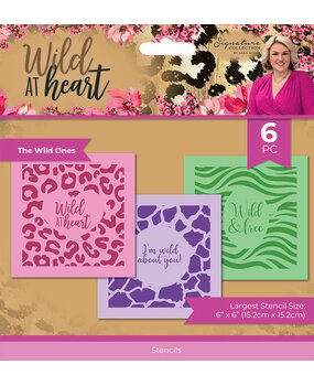Crafter's Companion Wild at Heart Stencil The Wild Ones (SIG-WAH-STEN-TWO) (OUTLET)