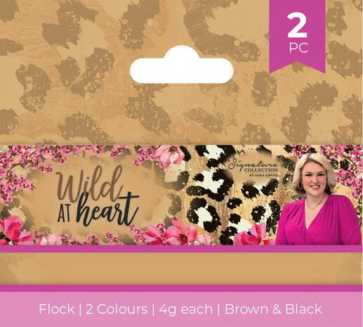 Crafter's Companion Wild at Heart Flock Brown & Black (2x4g) (SIG-WAH-FLOC) (OUTLET)