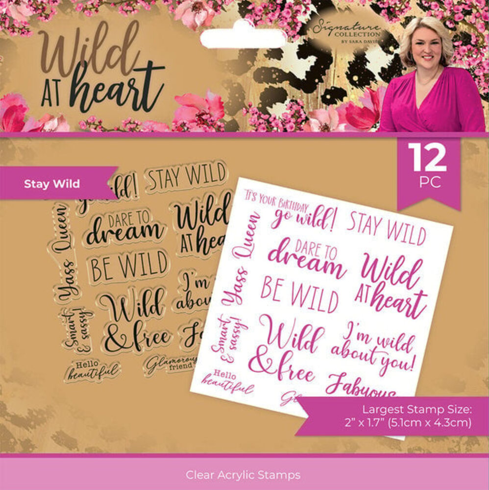 Crafter's Companion Wild at Heart Clear Stamp Stay Wild (SIG-WAH-CA-ST-STW) (OUTLET)