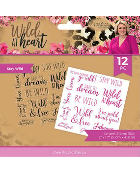 Crafter's Companion Wild at Heart Clear Stamp Stay Wild (SIG-WAH-CA-ST-STW) (OUTLET)