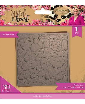 Crafter's Companion Wild at Heart 3D Embossing Folder Purfect Print (SIG-WAH-3D-EF5-PUP) (OUTLET)