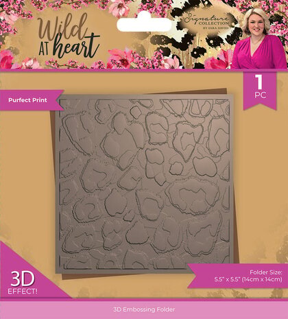 Crafter's Companion Wild at Heart 3D Embossing Folder Purfect Print (SIG-WAH-3D-EF5-PUP) (OUTLET)
