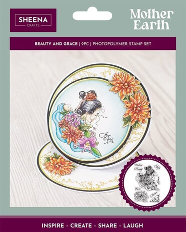 Crafter's Companion Mother Earth Clear Stamp Beauty and Grace (SD-ME-STP-BAG) (OUTLET)