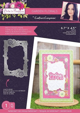 Crafter's Companion Arts 'n Flowers Garden Florals Metal Dies Pretty Posies Frame (SCC-AF-GFL-MD-PRPO) (OUTLET)