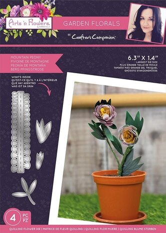 Crafter's Companion Arts 'n Flowers Garden Florals Metal Dies Mountain Peony (SCC-AF-GFL-MD-MOPE) (OUTLET)