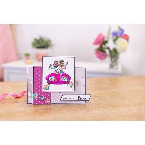 Crafter's Companion Sassy & Classy Clear Stamps Partners In Crime (SAC-STP-PARCR) (OUTLET)