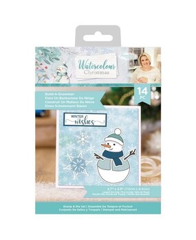 Crafter's Companion Watercolour Christmas Stamp & Die Build-A-Snowman (S-WC-STD-BUAS) (OUTLET)