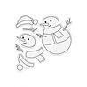 Crafter's Companion Watercolour Christmas Stamp & Die Build-A-Snowman (S-WC-STD-BUAS) (OUTLET)