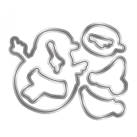 Crafter's Companion Watercolour Christmas Stamp & Die Build-A-Snowman (S-WC-STD-BUAS) (OUTLET)