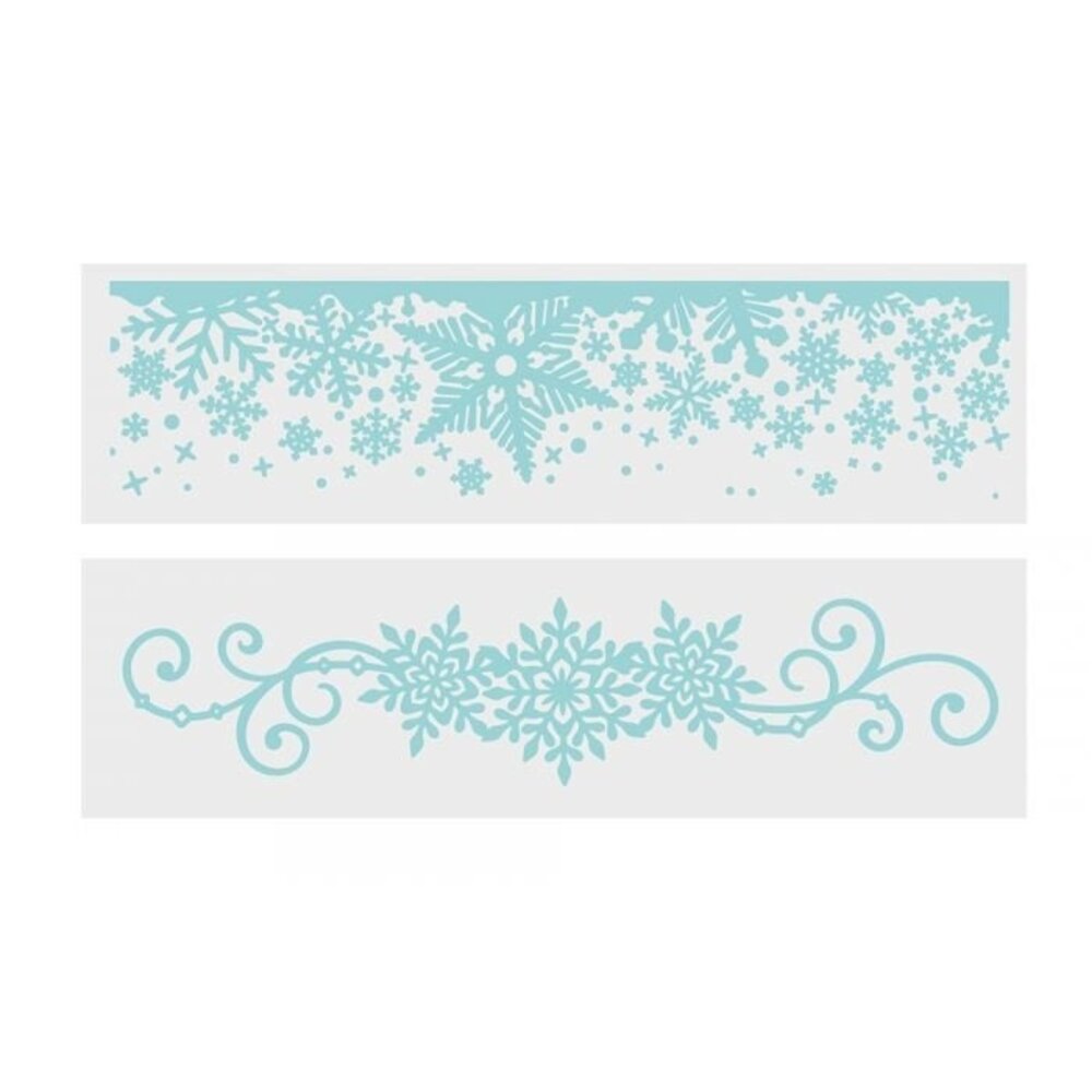 Crafter's Companion Watercolour Christmas Embossing Folder Snowflake Edges (S-WC-EFS-SNOED) (OUTLET)