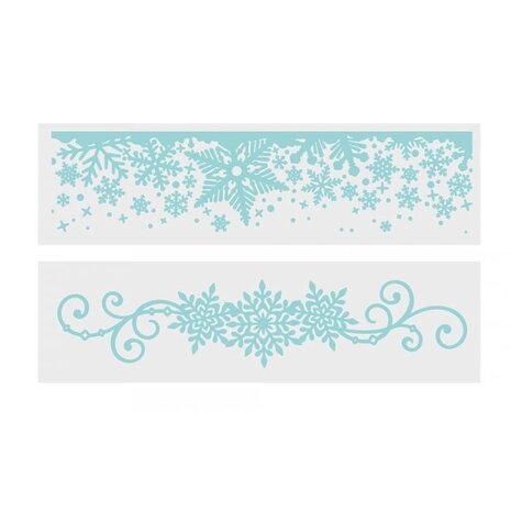 Crafter's Companion Watercolour Christmas Embossing Folder Snowflake Edges (S-WC-EFS-SNOED) (OUTLET)