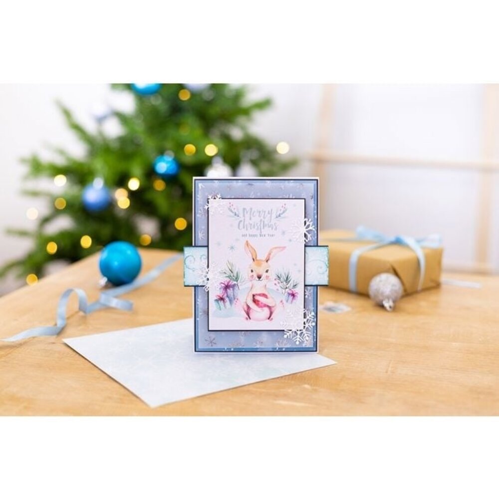 Crafter's Companion Watercolour Christmas Embossing Folder Snowflake Edges (S-WC-EFS-SNOED) (OUTLET)