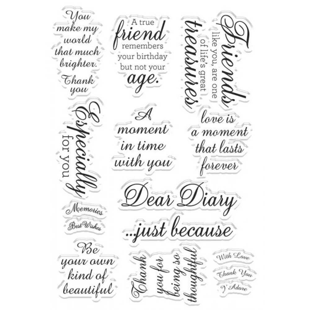 Crafter's Companion Vintage Diary Adorning Sentiments Clear Stamps (S-VD-STP-ADOR) (OUTLET) Crafter's Companion Vintage Diary Adorning Sentiments Clear Stamps (S-VD-STP-ADOR) (OUTLET)