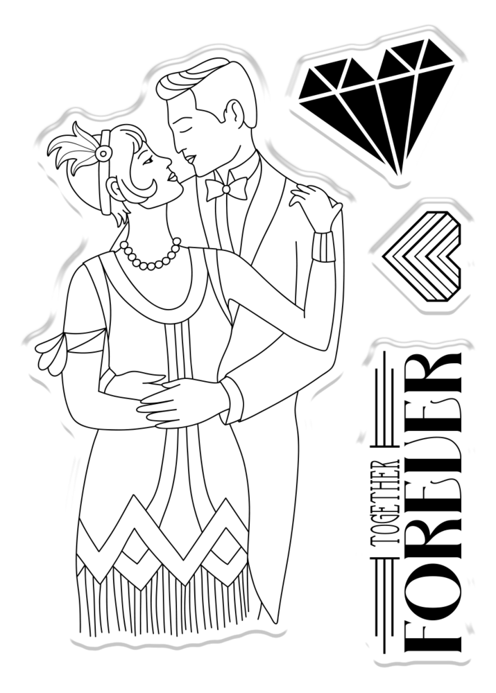 Crafter's Companion The Roaring Twenties Clear Stamp Together Forever (S-TRT-CA-ST-TOFO) (OUTLET)