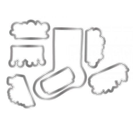 Crafter's Companion Twas the Night Before Christmas Stamp & Die Build-A-Stocking (S-TNBC-STD-BAST) (OUTLET)