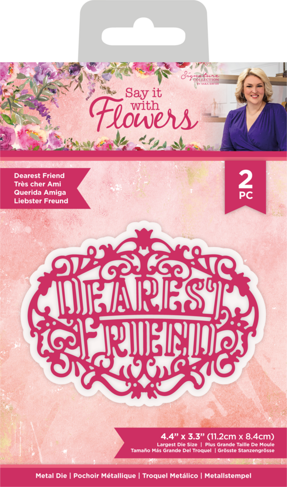 Crafter's Companion Say It With Flowers Metal Die Dearest Friend (S-SIWF-MD-DEFR) (OUTLET)