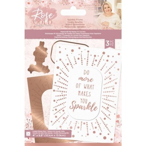 Crafter's Companion Rose Gold Foil Stamp 'N' Cut Die Sparkle Frame (S-RG-FSC-SPFR) (OUTLET)