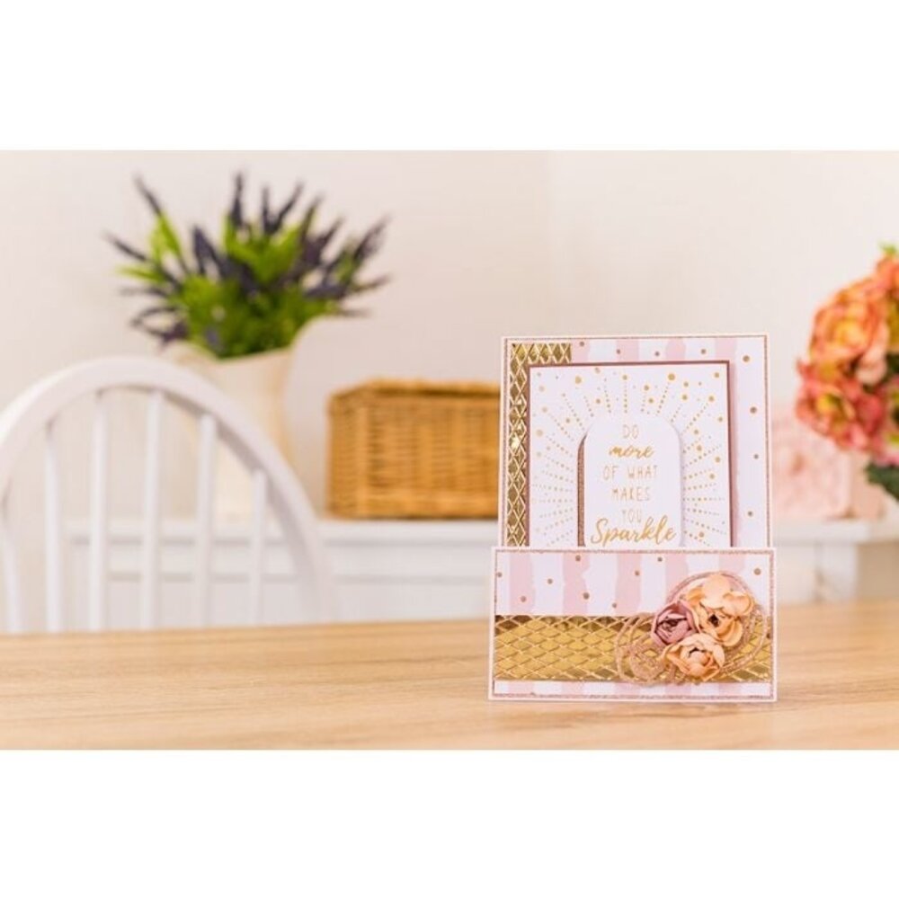 Crafter's Companion Rose Gold Foil Stamp 'N' Cut Die Sparkle Frame (S-RG-FSC-SPFR) (OUTLET)