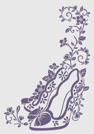 Crafter's Companion Once Upon a Time Embossing Folder Glass Slippers (S-OUAT-EF5-GLSL) (OUTLET)