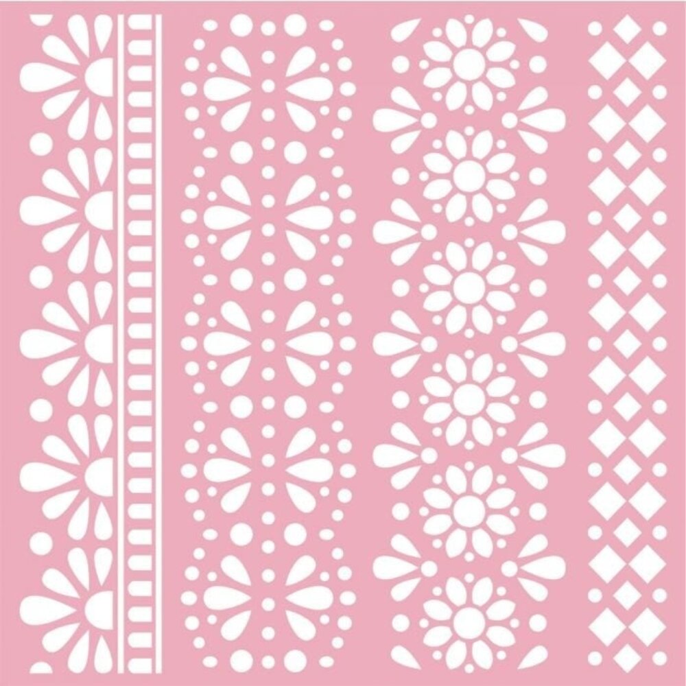 Crafter's Companion Garden Party Stencil Traditional Lace Borders (S-GP-STEN-TRLB) (OUTLET)