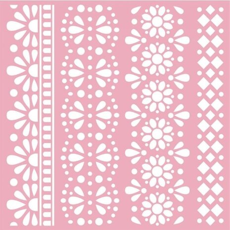 Crafter's Companion Garden Party Stencil Traditional Lace Borders (S-GP-STEN-TRLB) (OUTLET)