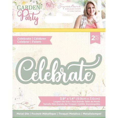 Crafter's Companion Garden Party Metal Die Celebrate (S-GP-MD-CELE) (OUTLET)