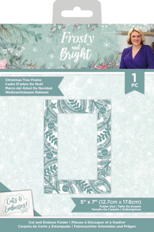 Crafter's Companion Frosty and Bright Cut & Emboss Folder Christmas Tree Frame (S-FRBR-CEF5-CTFR) (OUTLET)