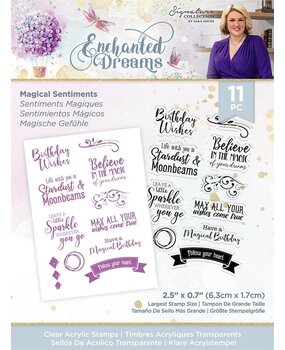 Crafter's Companion Enchanted Dreams Clear Stamps Magical Sentiments (S-ED-ST-MSE) (OUTLET)
