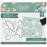 Crafter's Companion Country Lane Stamp & Die Perennials in Pots (S-CLANE-STD-PINP) (OUTLET)