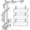 Crafter's Companion Country Lane Stamp & Die Hanging Sign and Vines (S-CLANE-STD-HSAV) (OUTLET)