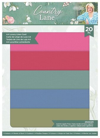 Crafter's Companion Country Lane A4 Luxury Linen Cardstock Pack (S-CLANE-LINEN) (OUTLET)