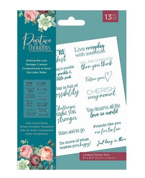 Crafter's Companion Positive Thoughts Clear Stamps Sharing the Love (PT-ST-CA-STHL) (OUTLET)