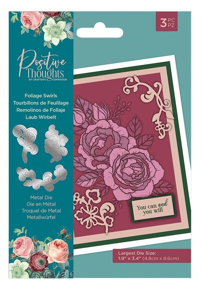Crafter's Companion Positive Thoughts Metal Die Foliage Swirls (PT-MD-FOSW) (OUTLET) Crafter's Companion Positive Thoughts Metal Die Foliage Swirls (PT-MD-FOSW) (OUTLET)
