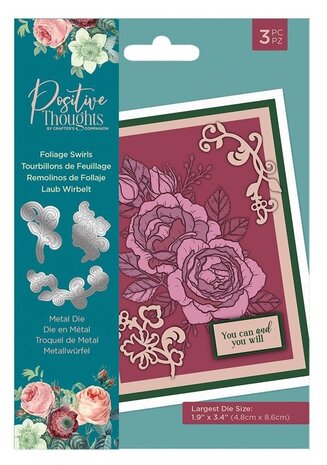 Crafter's Companion Positive Thoughts Metal Die Foliage Swirls (PT-MD-FOSW) (OUTLET) Crafter's Companion Positive Thoughts Metal Die Foliage Swirls (PT-MD-FOSW) (OUTLET)