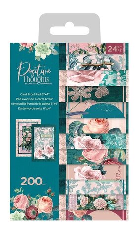 Crafter's Companion Positive Thoughts Card Front 6x4 Inch Paper Pad (PT-CFRO) (OUTLET)
