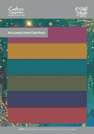 Crafter's Companion O' Holy Night A4 Luxury Linen Card Pack (OHN-LINEN-A4) (OUTLET) Crafter's Companion O' Holy Night A4 Luxury Linen Card Pack (OHN-LINEN-A4) (OUTLET)