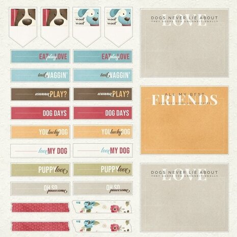 Crafter's Companion Pawsitivity 12x12 Inch Die-Cut Topper Pad (NIT-PAW-TOP12) (OUTLET)